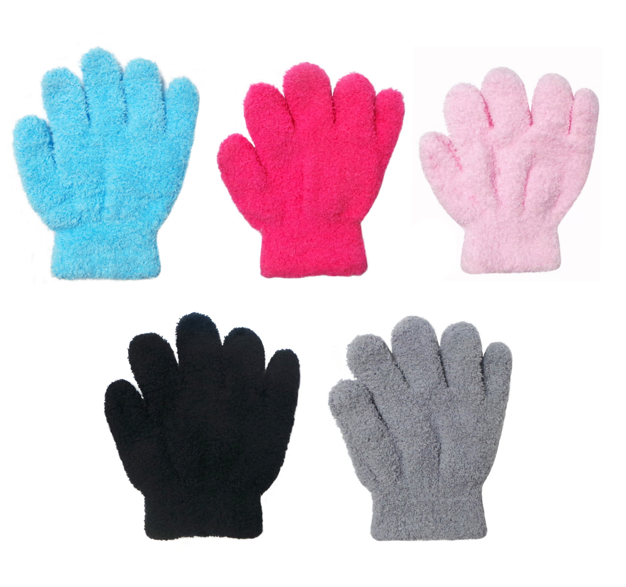 FuzzyGreen FuzzyGreenWinter Gloves for Kids Children Snow Windproof Mittens 