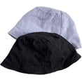 thumbnail image 2 of CoCopeaunts Bucket Hat for Women Summer Thin Section Solid Color Flat Top Bucket Cap Simple Pleated Outdoor Casual Basin Hat, 2 of 8