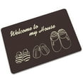 thumbnail image 1 of Xihbxyly oferta diaria Felpudo entrada con letras divertidas bienvenida a casa, antideslizante, para exteriores, 1 of 1