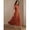 Redwood, variant on Womens Elegant Redwood High Neck Cap Sleeve A-Line Long Dress