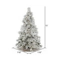 Vickerman 15' Flocked Alberta Artificial Christmas Tree, Warm White LED