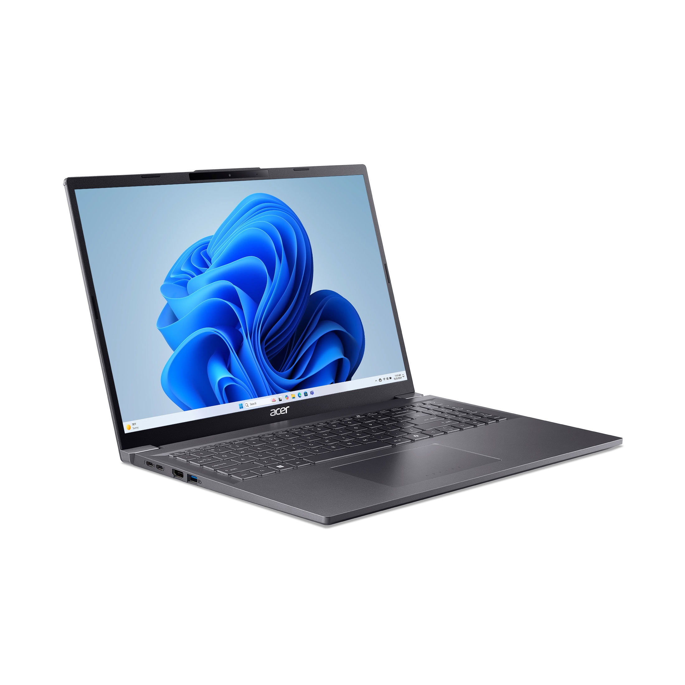 Acer Aspire 16 Laptop, 16” IPS WUXGA (1920 x 1200), Intel Core Ultra 5 Processor 115U, Intel Graphics, 16GB LPDDR5X, 512GB PCIe Gen 4 SSD, Steel Gray - 3 Months of Microsoft 365 Personal Included