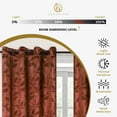 thumbnail image 4 of Leaves Blackout Curtain Panels, 26" x 63", Antique Copper by Blue Nile Mills, 4 of 6