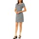 thumbnail image 4 of Vestido Casual Ajustado de Manga Corta con Cuello en Contraste para Mujeres Chic M Verde, 4 of 6