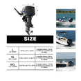 thumbnail image 2 of 420D Silver-Coated Outboard Motor Protective Cover, Waterproof and Dustproof Engine Half L: 25-40HP, 2 of 5