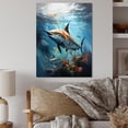 thumbnail image 2 of Designart "Majestic Marlins in Fishing III" Animals Metal Art Print, 2 of 5