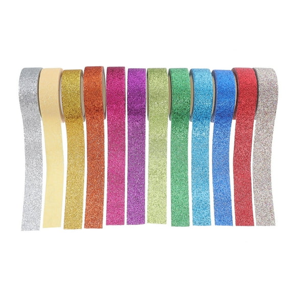 PBPBOX Assorted Color DIY Paper Tape Rolls for Gift Wrapping and Crafting, 12 Rolls, Quality Paper Material