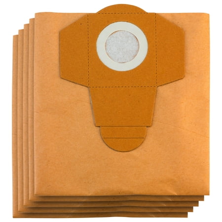 Einhell TE-VC Replacement 8 Gal Dirt Bag Filter for Wet/Dry Vacuums, 5 Pack