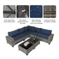 thumbnail image 5 of 7-Piece Outdoor Patio Furniture Sets, All-Weather Wicker Rattan Sectional Sofa, Modern Two Glass Coffee Table And Washable Seat Cushion, 5 of 6