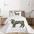 thumbnail image 3 of Ambesonne Llama Quilted Bedspread Set 2 Pcs, Sugar Skull Style Alpaca, Twin Size, Multicolor, 3 of 6