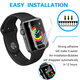 thumbnail image 2 of Paquete de 6 protectores de pantalla compatibles con Apple Watch Series 1/2/3/4/5 (38/40 mm) Película HD antiburbujas de TPU transparente Adepaton 2033850-1, 2 of 9