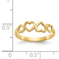 thumbnail image 3 of 14k Yellow Gold Heart Ring Love, 3 of 9