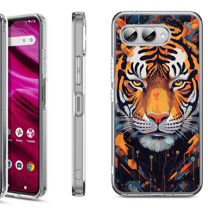 Shockproof Phone Case for T-Mobile Revvl 8, by OneToughShield - Cyberpunk Tiger