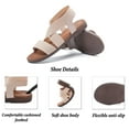 thumbnail image 3 of Ataiwee Women's Flat Slide Sandals - Fashionable Elastic Ankle Strap Comfortable Flat Summer Sandals., 3 of 8