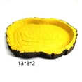 thumbnail image 2 of Cuenco de Agua para alimentos de resina Yinane para tortugas serpientes ranas cornudas ranas toro eslizones 13x8x2CM Alimentador de reptiles, 2 of 8