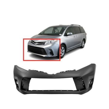 DCP Front Bumper Cover for 2018-2019 Toyota Sienna CE LE SE XLE 5211908905 TO1000442