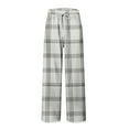 thumbnail image 3 of GrmtClth Pajama Pants Men Ultra Lightweight Soft Plaid Sleepwear Casual Lounge Pj Pants with Pocket and Drawstring Gray M, 3 of 5