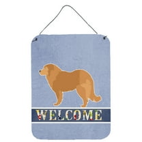 Caroline's Treasures BB5529DS1216 Caucasian Shepherd Dog Welcome Wall or Door Hanging Prints, 12x16, multicolor