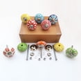 thumbnail image 2 of Royal Kraft Vintage Hand Painted Ceramic Pull Knobs for Kitchen Cabinet, Door & Drawer, Wardrobe, Cupboard (Set of 10) Sknob008, 2 of 7