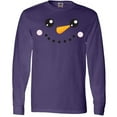 thumbnail image 3 of Inktastic Christmas Snowman, White Snowman, Carrot Nose Long Sleeve T-Shirt, 3 of 5