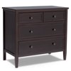 Delta Children Epic 3 Drawer Dresser with Interlocking Drawers - Greenguard Gold Certified, Dark Chocolate