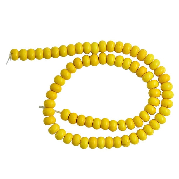 Turquesa Rondelle Perlas sueltas Accesorios de fabricación de joyas para abalorios Artesanía de bricolaje Amarillo Soledad Perlas turquesas