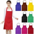 thumbnail image 2 of Grandest Birch Pure Color Halter Sleeveless Pocket Housework Kitchen Cooking BBQ Work Apron Folding Easy to Clean Pocket Durable A, 2 of 8