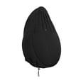 thumbnail image 3 of Garden Patio Hanging Chair Cover Black with Zipper Adjustable Drawstring Multifunctional Sturdy Foldable 210D Oxford Fabric 200x230cm, 3 of 10