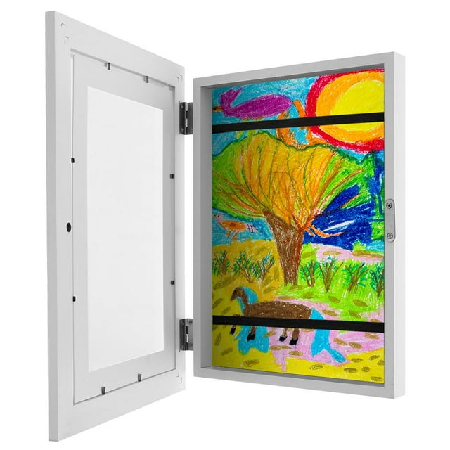 Kids Art Picture Frame Changeable Kids Artwork Display Frames 10” x 14” Black 2 Pack