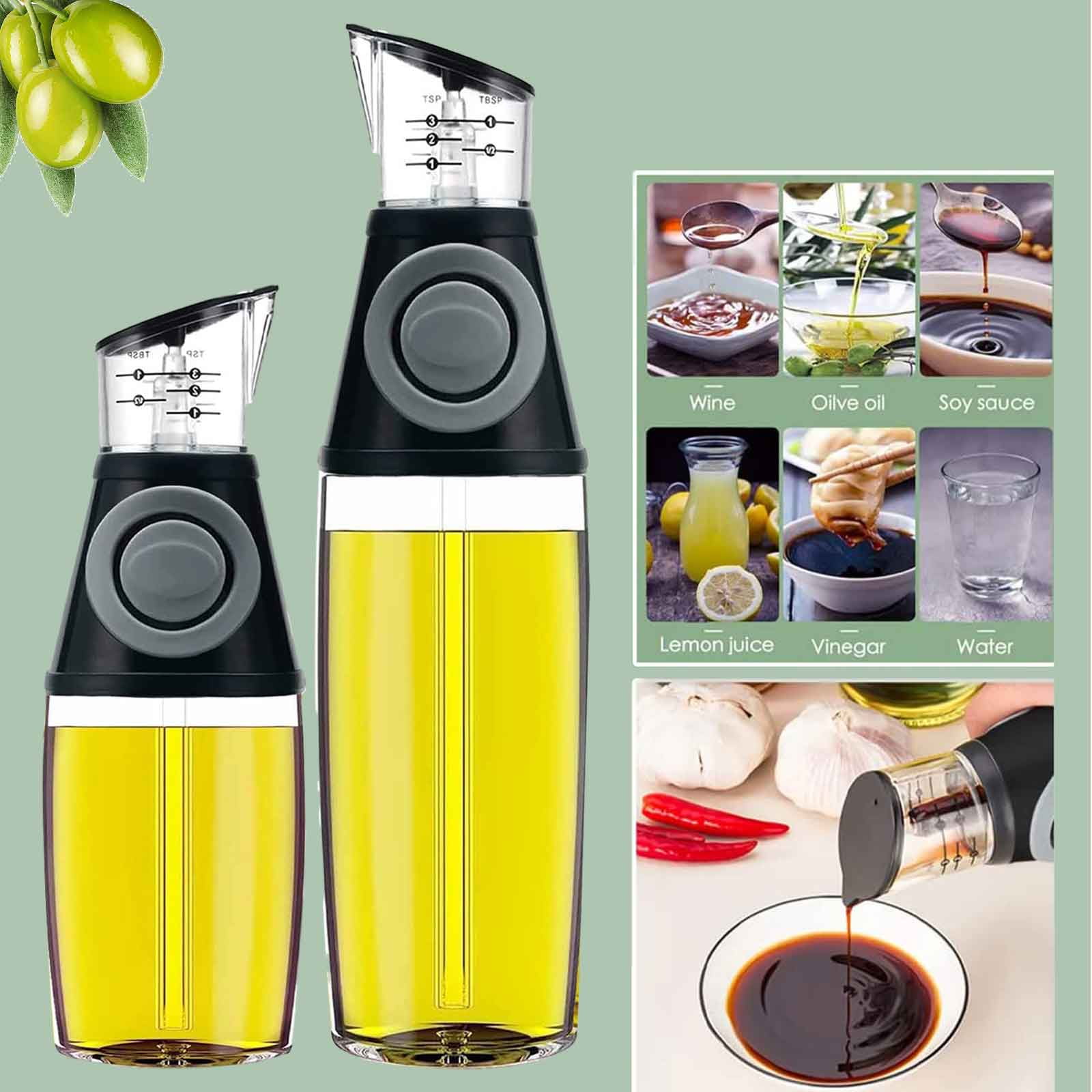 GMISUN Oil Dispenser Bottle for Kitchen, Olive Oil Dispenser Bottle 8oz, Cooking Oil and Vinegar Dispenser Set 4Pack, Olive Oil Decanter Container