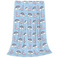 thumbnail image 2 of Fuzoiu Rainbow Dinosaur Print Ultra-Soft Micro Fleece Blanket,All Seasons Flannel Throw, Lightweight Blanket for Bed, Sofa, Couch, Movie Night, Camping, and Travel-60"x50", 2 of 7