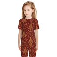 thumbnail image 5 of Balery Christmas Tree On A Red Background Conjunto de Pijama Infantil de Manga Corta con Estampado – Ropa de Dormir de Algodón Suave-X-Large, 5 of 5