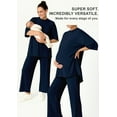 thumbnail image 7 of Moomaya Womens 2 Piece Lounge Set - Split Hem Tunic Top and Soft Pants with Pockets - Maternity Friendly Loungewear Set, 7 of 7