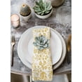 thumbnail image 2 of Yellow Flowers Cloth Napkins Set of 4 Reusable Dinner Napkins, Country Pastoral Floral Leaves Vines Cocktail Napkin Washable Table Napkins for Wedding/Holiday Party/Baby Shower 20"x20", 2 of 7