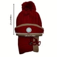 thumbnail image 5 of Autumn And Winter Thickened Warm Hat For Women, Protect The Ears And Neck, Breathable Three-piece Set Riding Head Knit Hat, 5 of 5