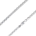 thumbnail image 3 of 925 Sterling Silver, Flat Bismark Chain 4mm Necklace for Men Women - Hypoallergenic and Tarnish Resistant - By Oliver & Navy, 3 of 5