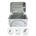 thumbnail image 3 of Bentgo Deluxe Lunch Bag - Durable and Insulated Lunch Tote with Zippered Outer Pocket, Internal Mesh Pocket, Padded & Adjustable Straps, & 2-Way Zippers - Fits Most Bentgo Lunch Boxes (White Marble), 3 of 7
