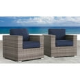 thumbnail image 4 of Living Source International Wicker/Rattan Club Patio Chair with Cushions in Gray, 4 of 5