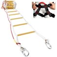 thumbnail image 1 of ISOP Rope Ladder Fire Escape 3-4 Story Homes | Rapid Deployment Safety Rope Ladder | Rescue Rope Ladder with Safety Cord | Climbing Ladder 10m / 32 ft, 1 of 9