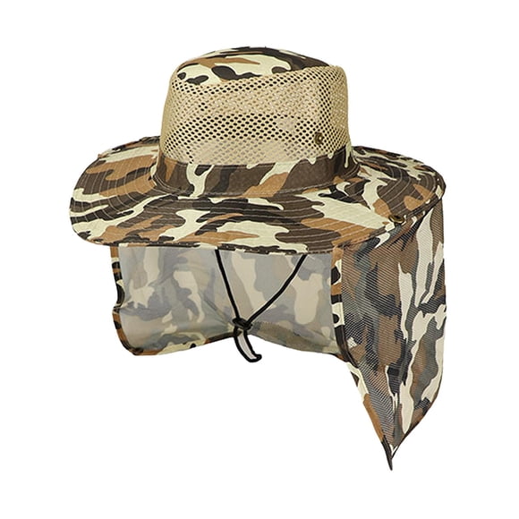 Sombrero de protección solar Sombrero de pesca con solapa para el cuello Gorras para el sol Sombrero de malla ajustable Sombreros Transpirable E DYNWAVEMX Sombrero de pesca
