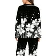 thumbnail image 4 of Censtreet Women's Pajama Set, 2 Piece Lounge Outfits Printed Sleepwear Fall Long Sleeve Long Pant Ladies Pjs, 4 of 7