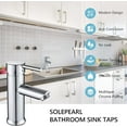 thumbnail image 4 of Grifo mezclador para lavabo de baño, grifo para lavabo cromado, grifo moderno para lavabo de baño, grifo monomando para lavabo de baño, latón macizo cromado, 4 of 5