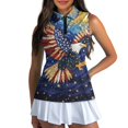 thumbnail image 3 of HUIACONG Women Golf Sleeveless Half Zip Top, Fashion Stretchy Golf Shirts Lightweight Workout Tank Tops for Hiking Athletic, 3 of 7