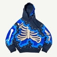 thumbnail image 2 of RMGVDSD Men Hoodies Casual Hoodies Men's Hoodies Sweatshirts Halloween Skeleton Casual Pullover Ideal Fall Winter Comfort Trendy Hoodie Tops, 2 of 3
