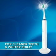 Miracle Smile Sonic Toothbrush, 5 Sonic Speeds, USB Charging Dock, Includes 6 Brush Heads