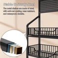 thumbnail image 4 of 5 Tier Metal Retail Display Rack, Floor Stand for Snack Display, Storage Shelf Organizer for Potato Chip Snack, Concession Stands with Wheels and Hooks, 4 of 8