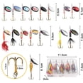 thumbnail image 2 of Easy To Use Trout Lures Spinner Baits, Continuous Flash And Vibration For Bass Fishing, Hard Metal Spinner Baits Kit For Freshwater Saltwater, 2 of 7