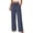 Navy, variant on Linen Wide Leg Pants for Women Flowy Palazzo Drawstring Elastic Waist Trousers with Pockets Summer Beach Vacation Clothes