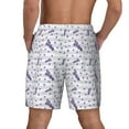 thumbnail image 2 of Lsque Mens Swim Trunks Lavender Flowers Pattern - Bathing Suit Compression Liner - Beach Swim Shorts Swimwear - (S-3XL) - Stretch Quick Dry -Small, 2 of 9