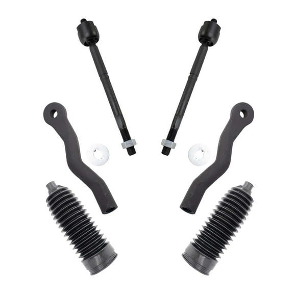 TRQ Inner & Outer Tie Rod End Set w/ Bellows for GS350 GS460 IS250 IS350 RWD PSA32185